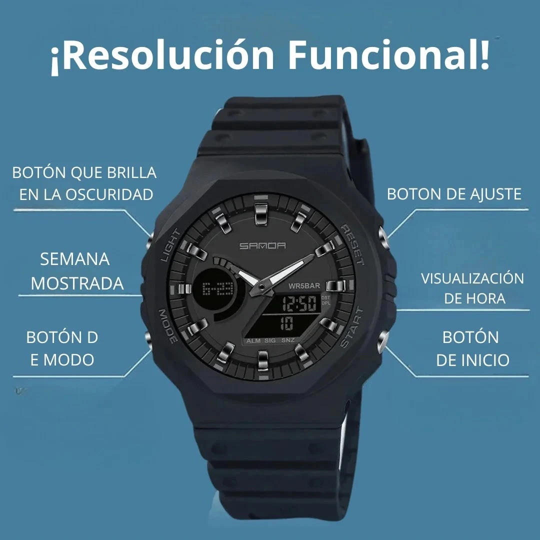 RELOJ SANDA 6016 NEGRO