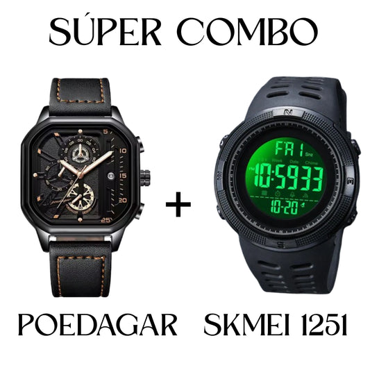 COMBO POEDAGAR Y SKMEI 1251 - P
