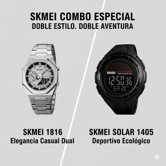 COMBO SKMEI 1816 Y SKMEI SOLAR