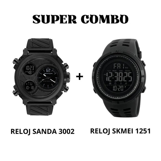 COMBO SKMEI 1251 Y SANDA 3002