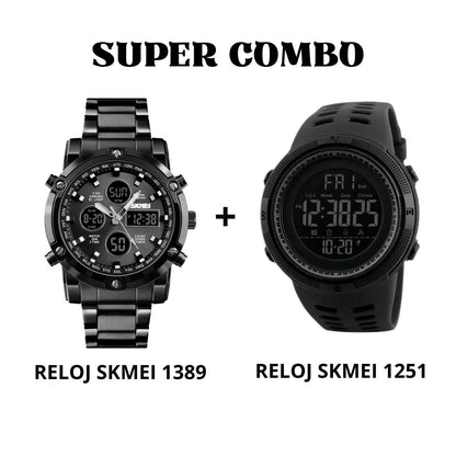 COMBO SKMEI 1389 Y SKMEI 1251