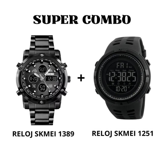 COMBO SKMEI 1389 Y SKMEI 1251