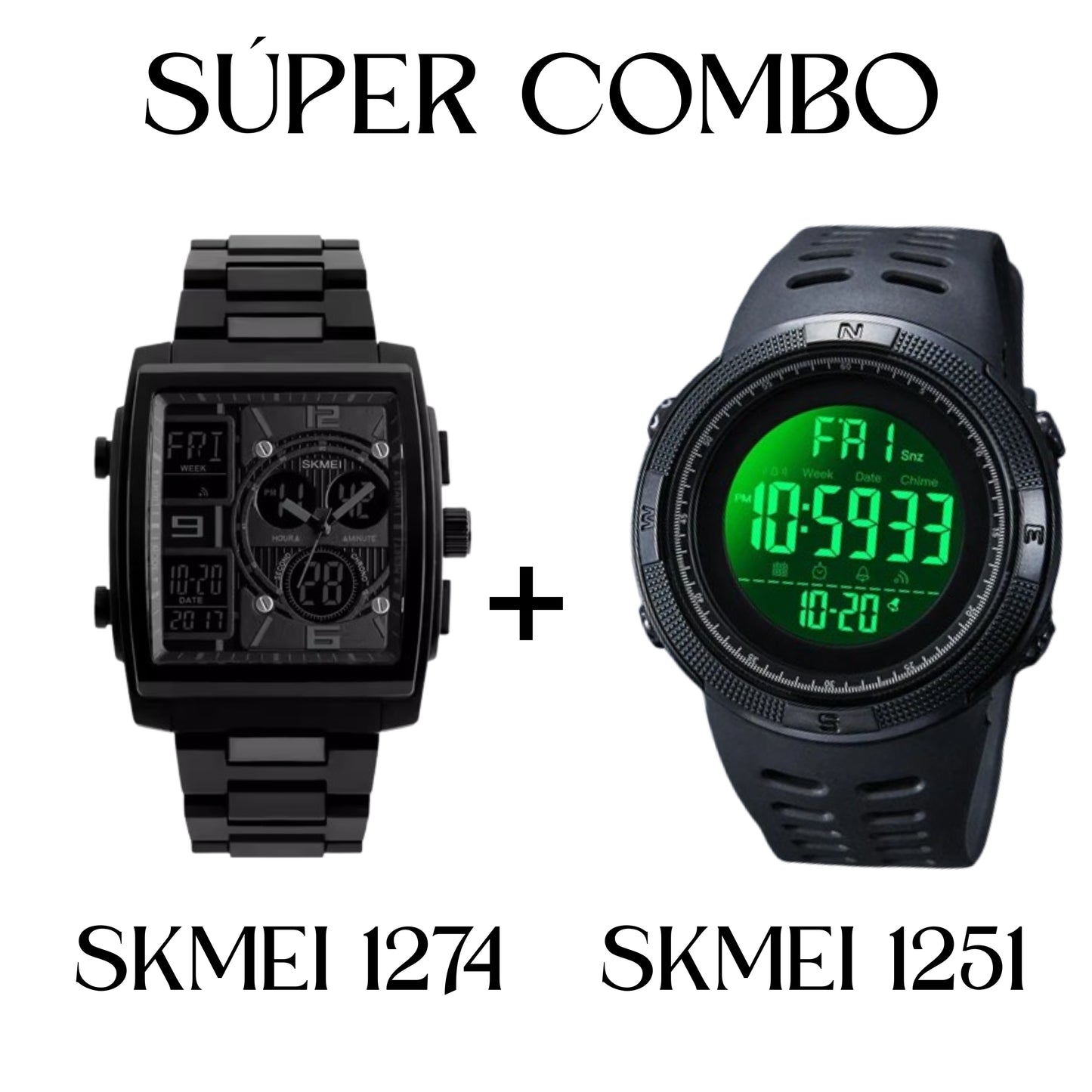 COMBO SKMEI 1274 + SKMEI 1251
